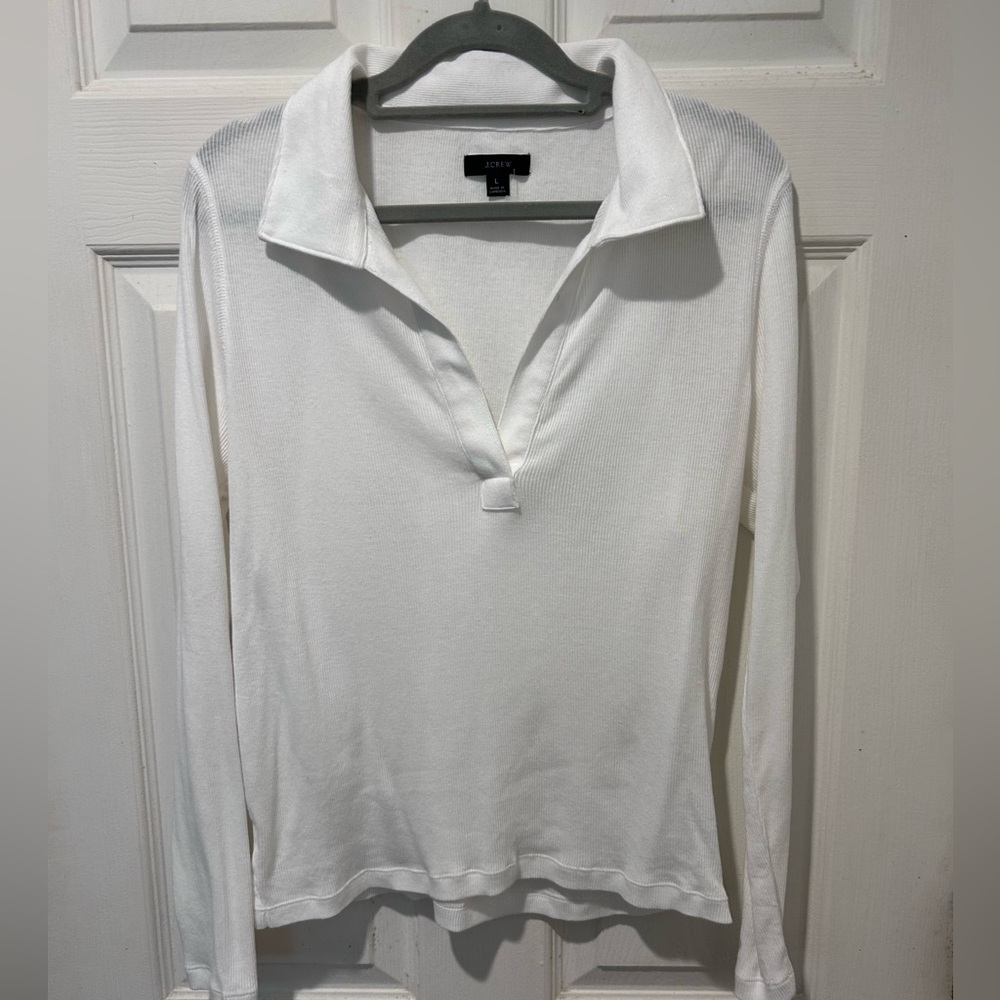 J.Crew long sleeve polo- LG